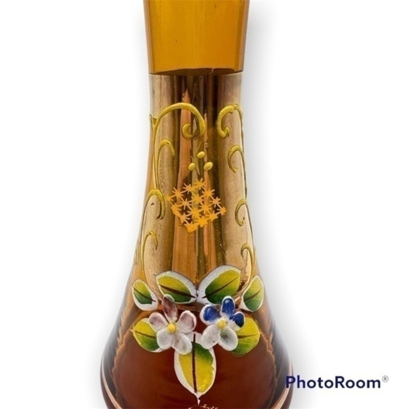 Vintage Bohemian Czech Art Glass Bud Vase - Picture 2 of 6